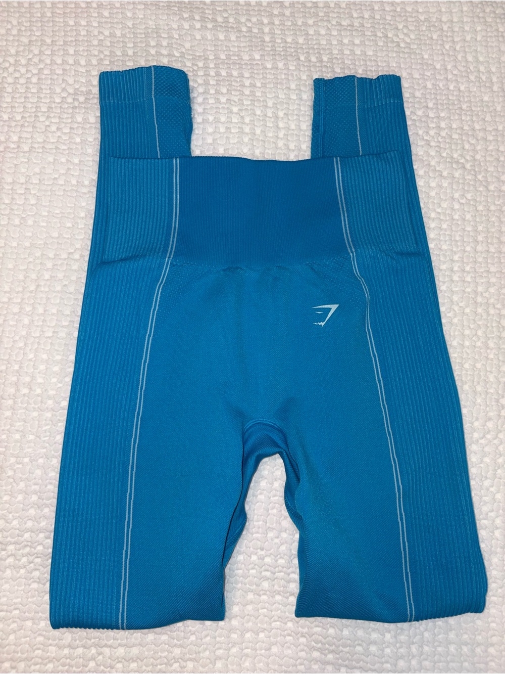 Gymshark Teal-Blue Seamless High-Waist Bike Shorts